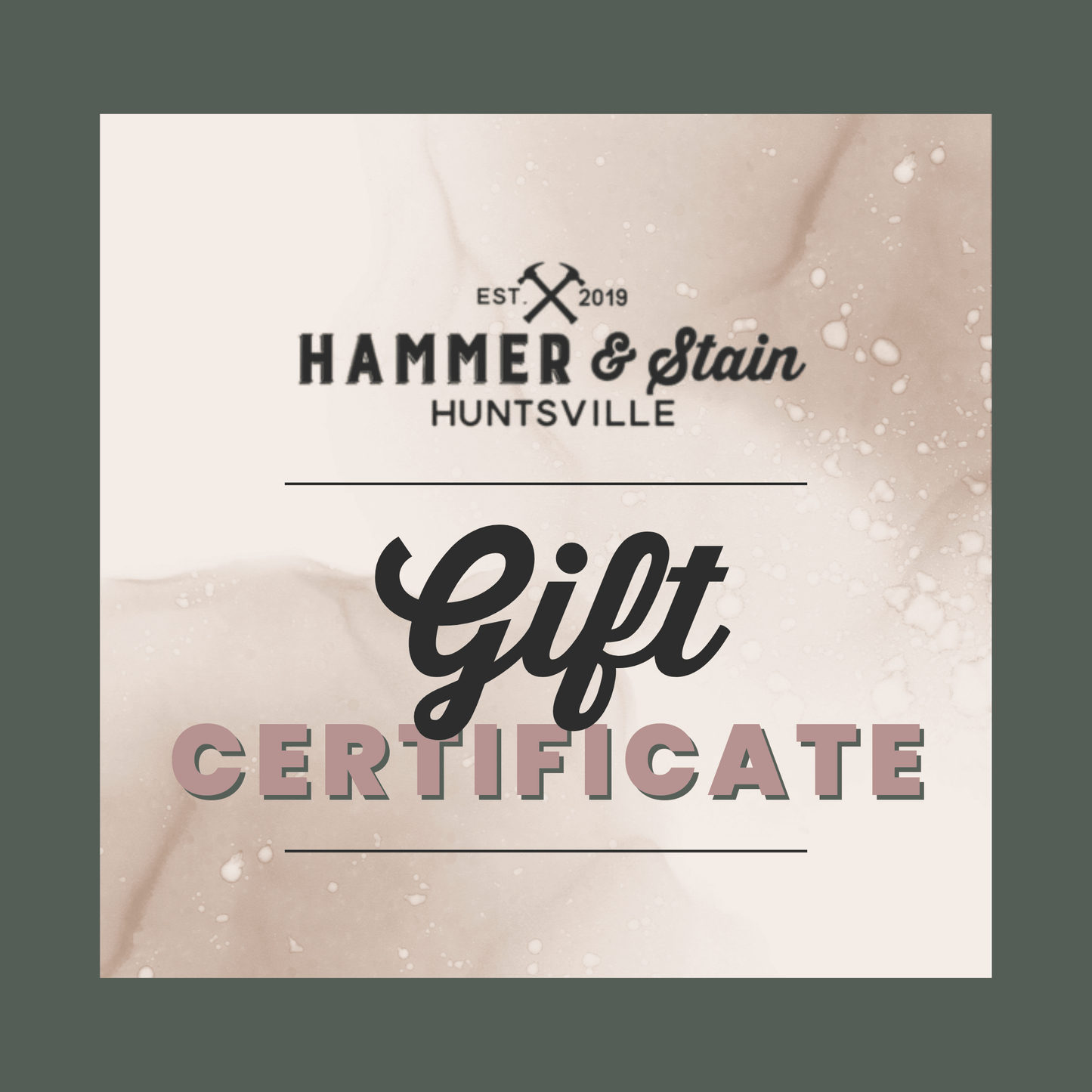HAMMER AND STAIN GIFT CARD