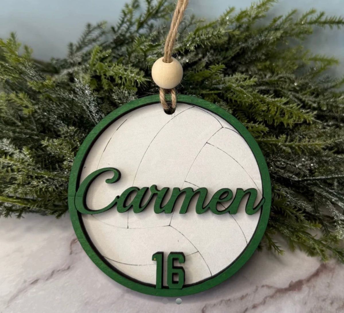 30 DAYS OF ORNAMENT - PERSONALIZED VOLLEYBALL ORNAMENT