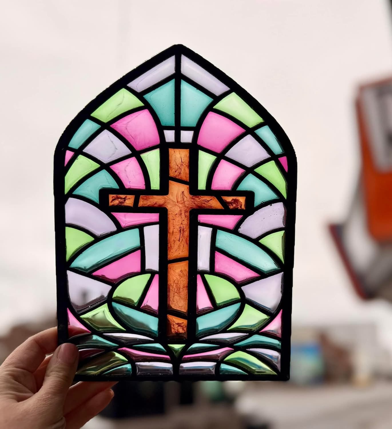 RESIN FAUX STAINED GLASS