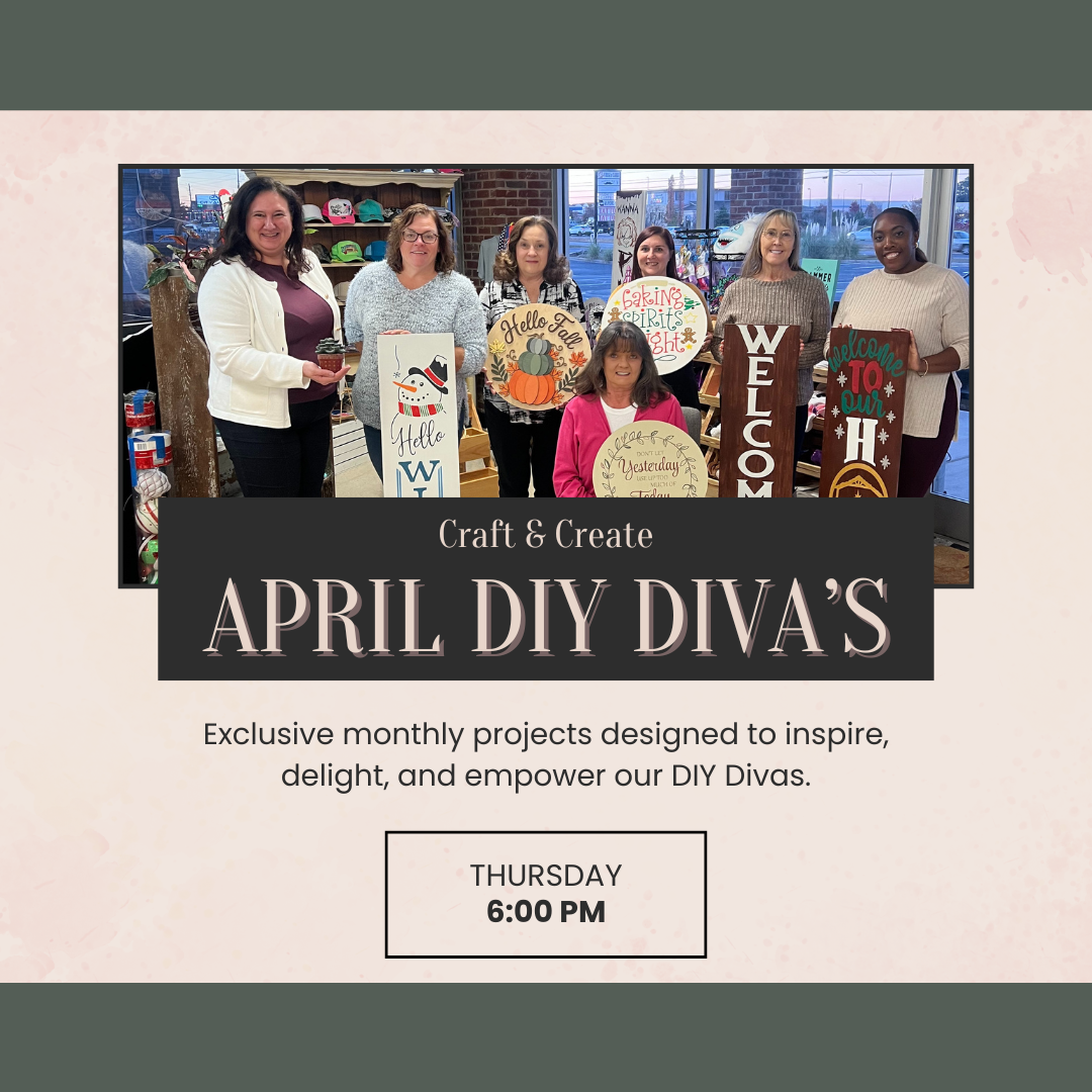 04/23/26 APRIL DIY DIVA CLUB - THURS 6:30pm