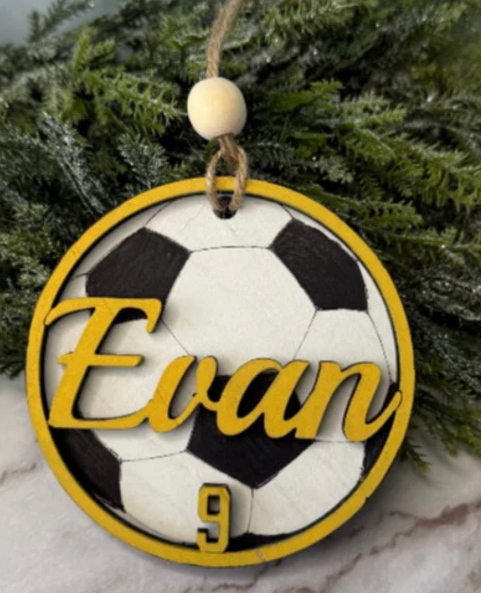 30 DAYS OF ORNAMENT - PERSONALIZED SOCCER ORNAMENT