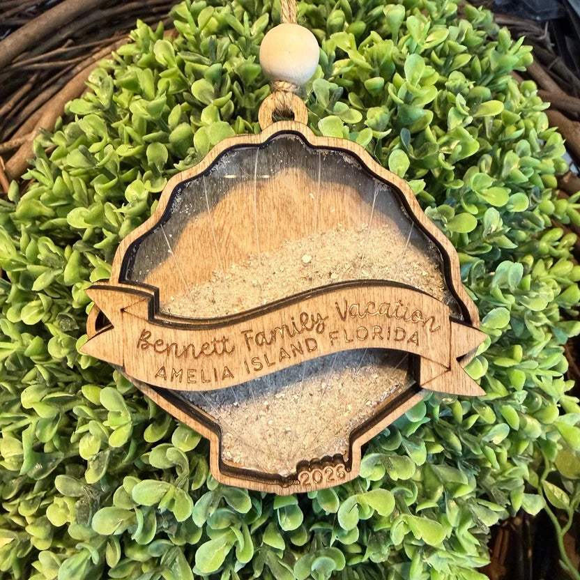 30 DAYS OF ORNAMENT - PERSONALIZED FAMILY VACATION SHELL ORNAMENT