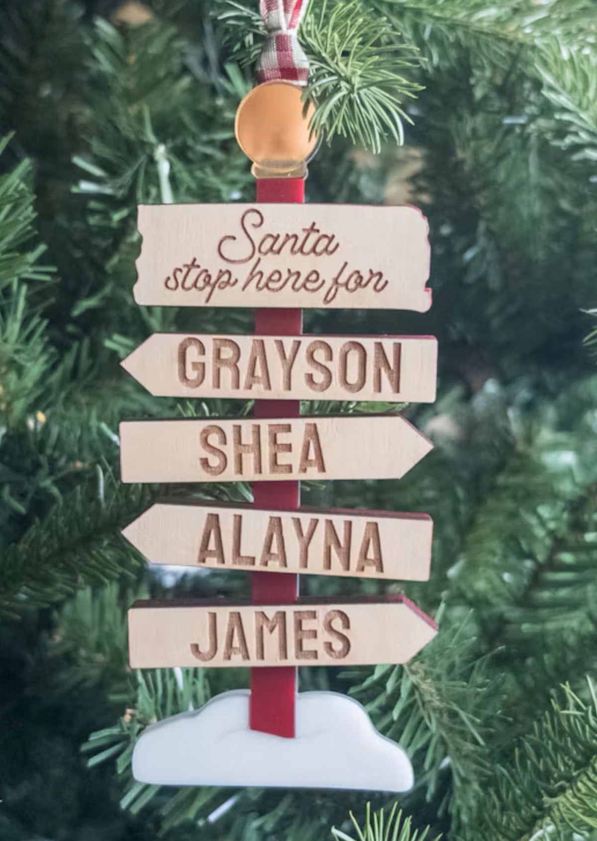 30 DAYS OF ORNAMENT - PERSONALIZED FAMILY NORTH POLE ORNAMENT