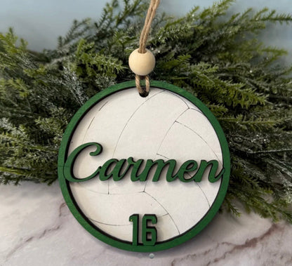 30 DAYS OF ORNAMENT - PERSONALIZED VOLLEYBALL ORNAMENT