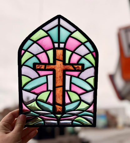 RESIN FAUX STAINED GLASS