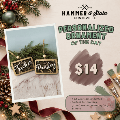 30 DAYS OF ORNAMENT - PERSONALIZED GIFT CARD HOLDER ORNAMENT
