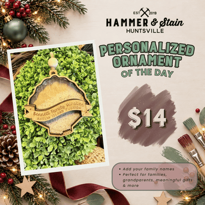 30 DAYS OF ORNAMENT - PERSONALIZED FAMILY VACATION SHELL ORNAMENT