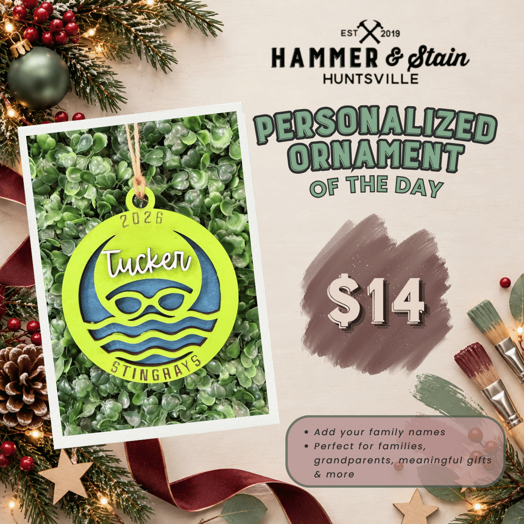 30 DAYS OF ORNAMENT - PERSONALIZED SWIM TEAM ORNAMENT