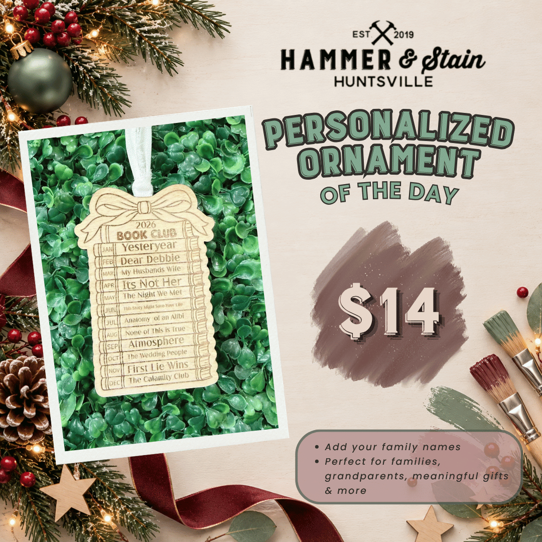 30 DAYS OF ORNAMENT - PERSONALIZED YEAR IN BOOKS ORNAMENT