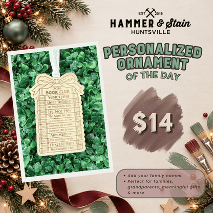 30 DAYS OF ORNAMENT - PERSONALIZED YEAR IN BOOKS ORNAMENT