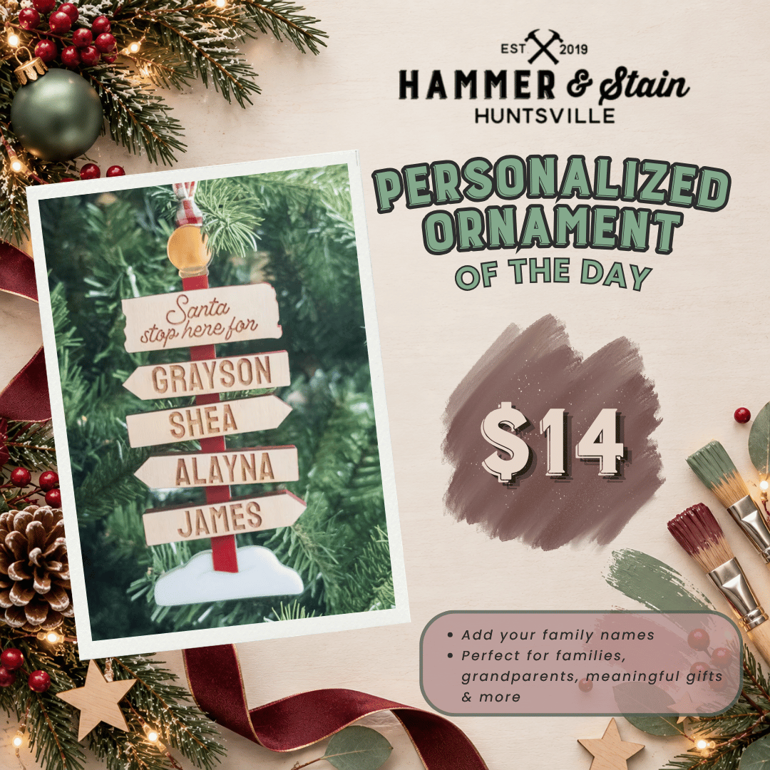 30 DAYS OF ORNAMENT - PERSONALIZED FAMILY NORTH POLE ORNAMENT
