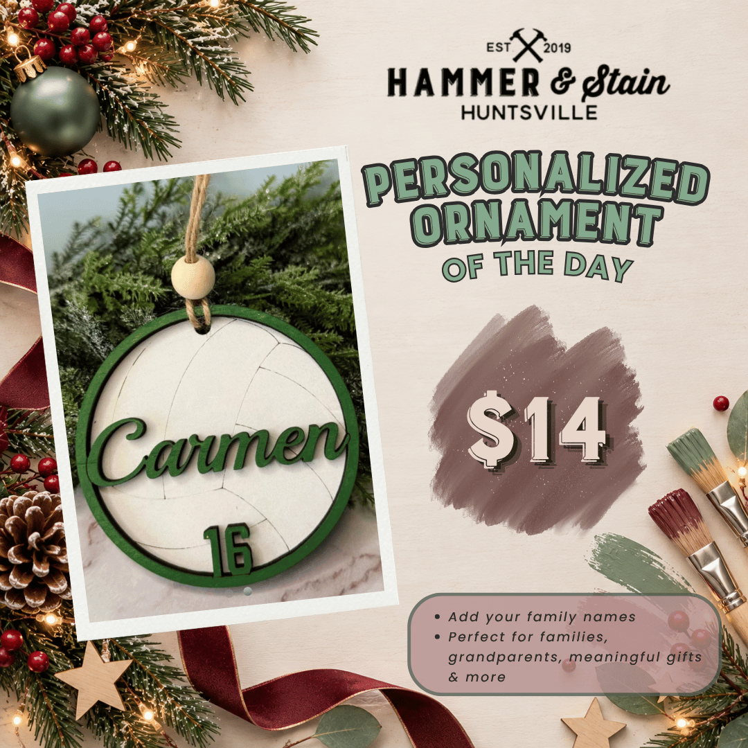 30 DAYS OF ORNAMENT - PERSONALIZED VOLLEYBALL ORNAMENT
