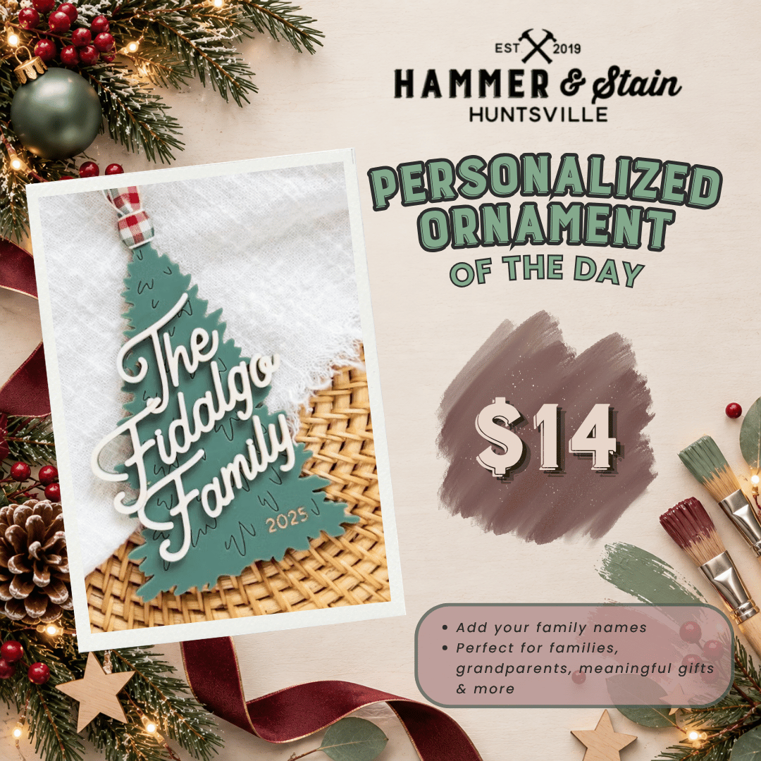 30 DAYS OF ORNAMENT - PERSONALIZED FAMILY NAME TREE ORNAMENT