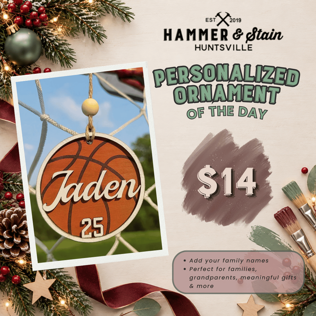 30 DAYS OF ORNAMENT - PERSONALIZED BASKETBALL ORNAMENT
