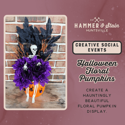 10/09/26 FRIDAY-Halloween Floral Pumpkins 6:30pm