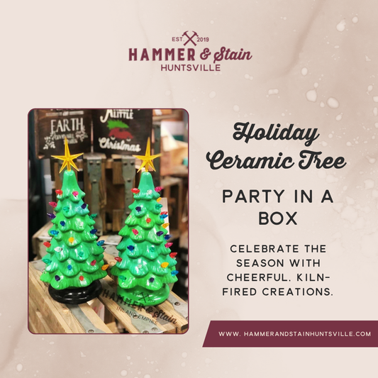 PARTY IN A BOX - HOLIDAY CERAMIC 11" Trees