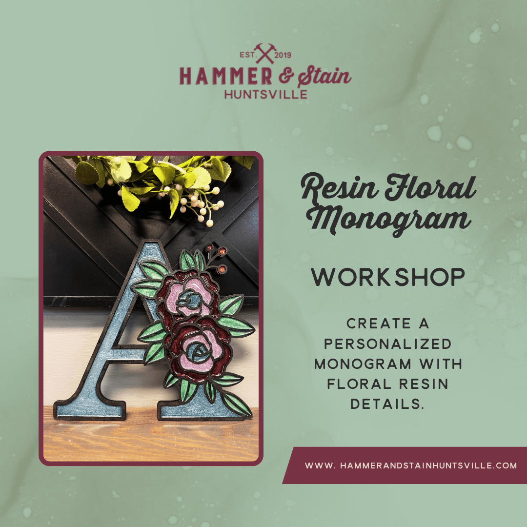 RESIN FLORAL MONOGRAM