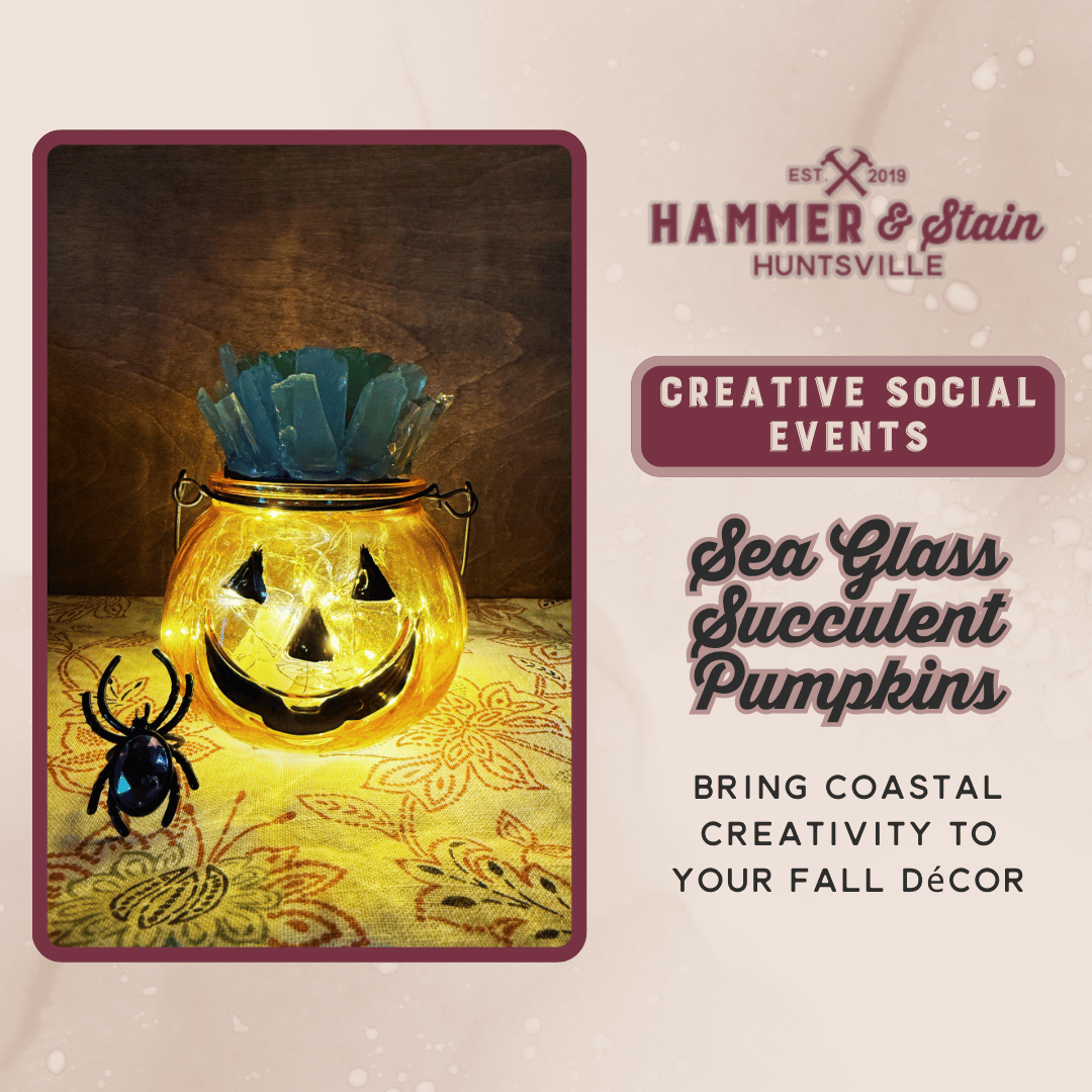 10/17/26-SATURDAY-Sea Glass Succulent Pumpkins 10:00am [LIMITED SPOTS]