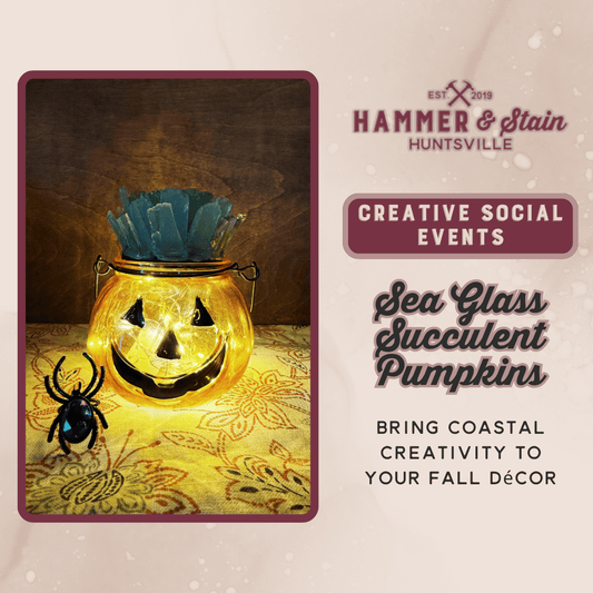 10/17/26-SATURDAY-Sea Glass Succulent Pumpkins 10:00am [LIMITED SPOTS]