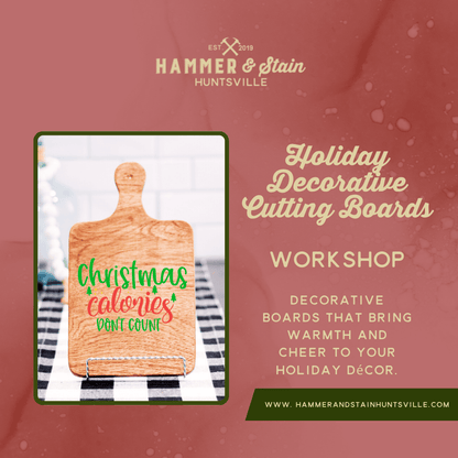 HOLIDAY DECORATIVE CUTTING BOARDS (14X9")