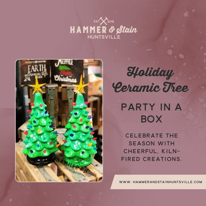 PARTY IN A BOX - HOLIDAY CERAMIC 13" Trees