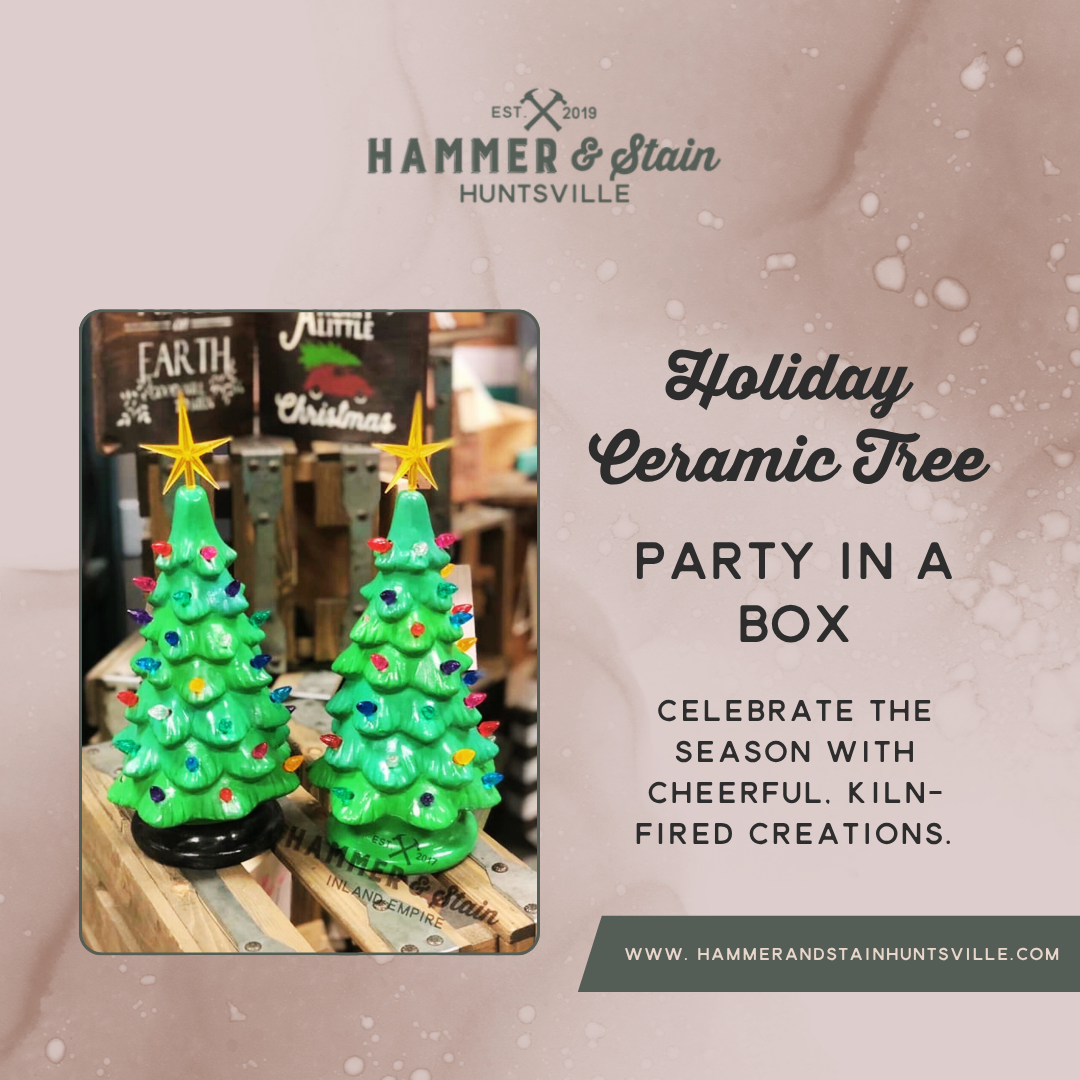 PARTY IN A BOX - HOLIDAY CERAMIC 18" Trees