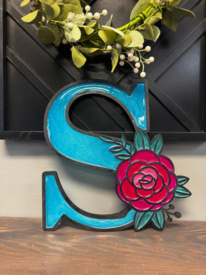 RESIN FLORAL MONOGRAM