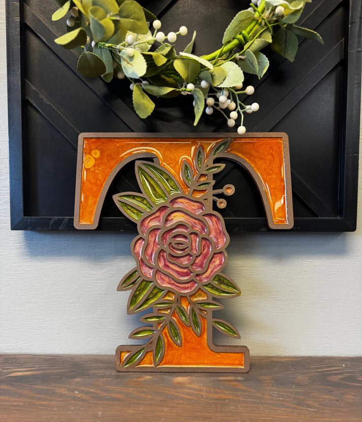 RESIN FLORAL MONOGRAM