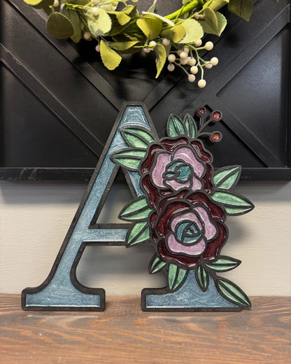 RESIN FLORAL MONOGRAM