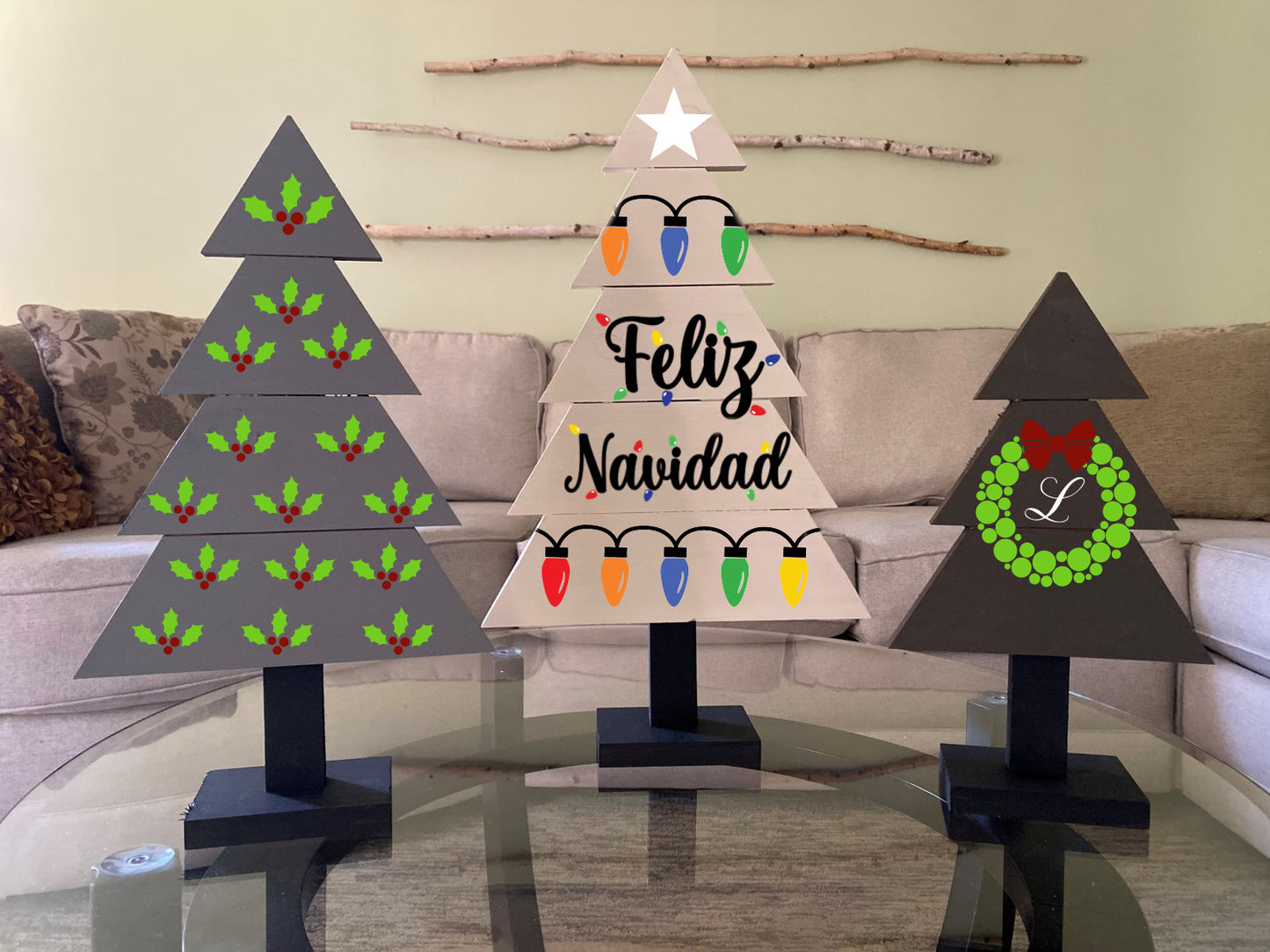 HOLIDAY PALLET TREE TRIO